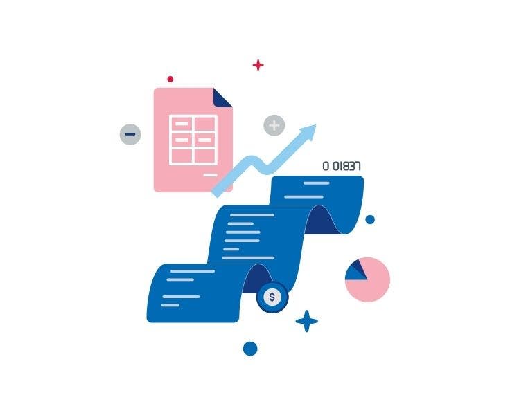 Calculations showing growth